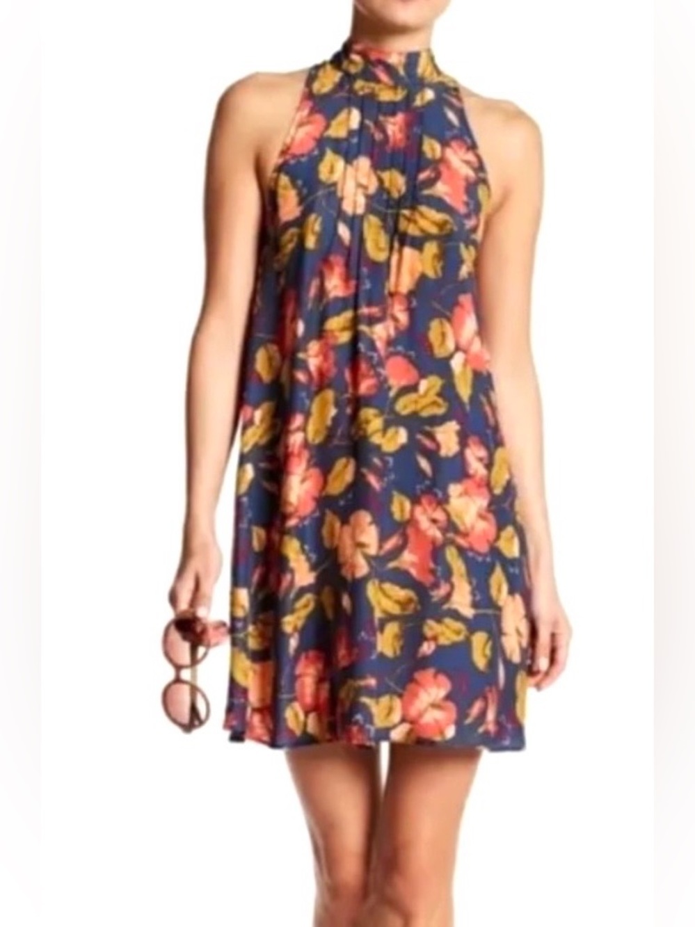 Intimately Free People Beaux Mock neck Halter Mini dress Women’s S Floral print